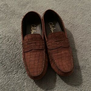 Cole haan Nike air loafers size 9B very narrow alligator skin brown worn once